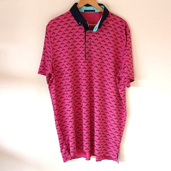Greyson Siamese Turtledove Pink Polo Activewear Shirt - Picture 2 of 8